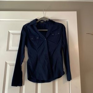 Express XS Blue Button Down
